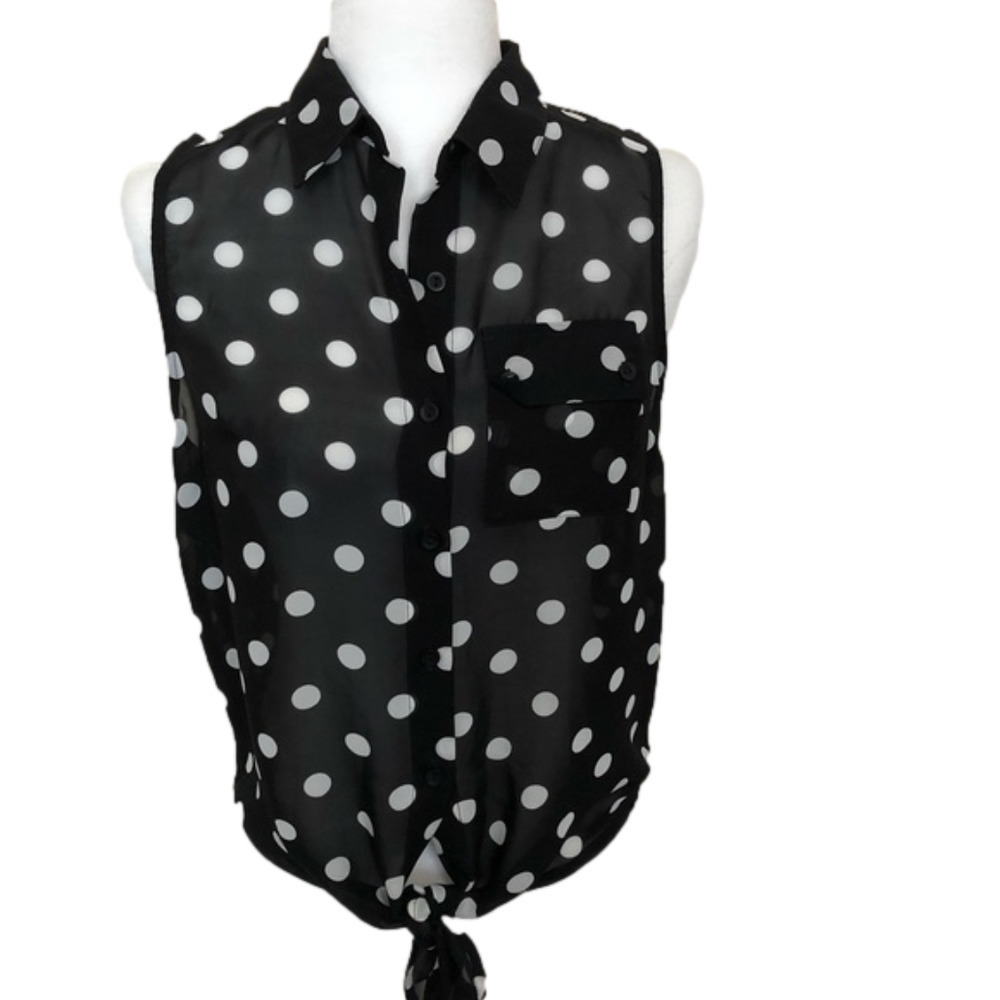 Papaya Sleeveless Tie Top, Sheer, like new